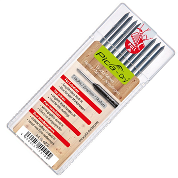 Грифели для карандаша Pica-Dry 4050 чёрные (10 шт) твердость H