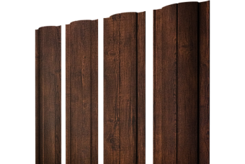 Штакетник Круглый с прямым резом Grand Line 0,4 Print Premium Cherry Wood Dark FTC