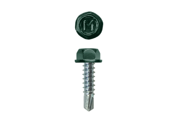 Саморез для забора по металлу Daxmer 4,8х19 без шайбы св.№2 (500шт) RAL 6005