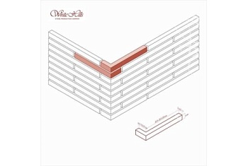 Угловой элемент White Hills Бран брик 695-75 с расшивкой 1,2 см, норма упаковки 1,56 м