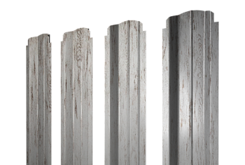 Штакетник П-образный B фигурный Grand Line 0,45 Print Elite Snow Wood TwinColor