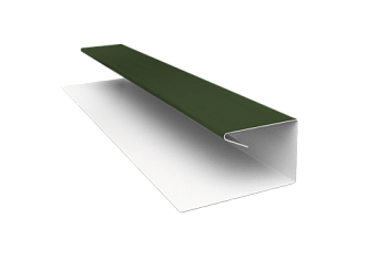 Планка П-образная завершающая сложная (КД) 0,5 Satin Matt TX RAL 6020 хромовая зелень (3м)