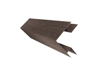 Планка угла внешнего сложного Экобрус Grand Line 0,45 Print Elite White Wood TwinColor (2м)