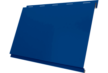 Софит металлический Вертикаль 0,2 classic Grand Line 0,5 Satin с пленкой RAL 5005 сигнальный синий
