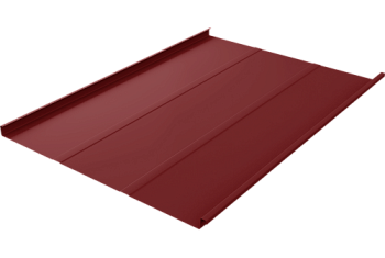 Фальц двойной стоячий Line Grand Line 0,5 Satin с пленкой на замках RAL 3011 коричнево-красный