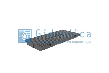 Крышка глухая для лотка водоотводного Gidrolica Pro КЛ-20.23,8.50 - пластиковая, кл. С250 (526)