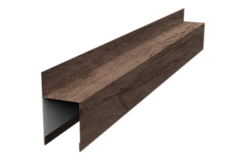 Планка опорная составная внешняя для забора жалюзи Palermo Grand Line 0,45 Print Premium Almond Wood Fresh (3м)