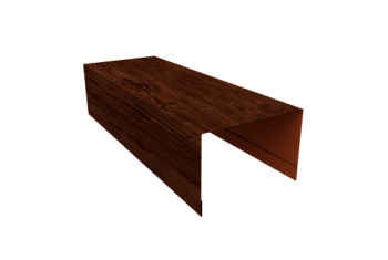 Крышка для забора из сайдинга Квадро Брус, Вертикаль Grand Line 0,45 Print Elite Cherry Wood TwinColor (3м)