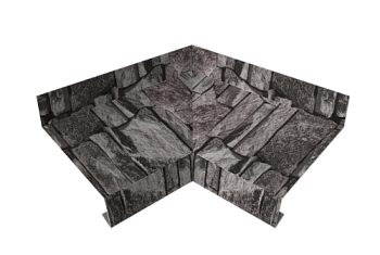 Угол отлива внутренний 50 Grand Line 0,45 Print Elite с пленкой Fine Stone TwinColor