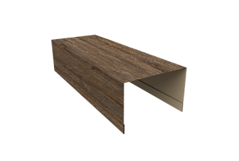 Крышка для забора из сайдинга Квадро Брус, Вертикаль Grand Line 0,45 Print Elite Nordic Wood TwinColor (3м)