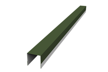 Планка вертикальная обратная для забора жалюзи Palermo Grand Line 0,5 Satin Matt TX RAL 6020 хромовая зелень (2м)
