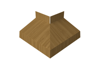 Угол отлива внешний 50 Grand Line 0,45 Print Elite с пленкой Honey Wood TwinColor