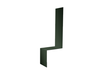 Планка примыкание боковое фальц Grand Line 0,5 Satin Matt TX RAL 6020 хромовая зелень (3м)