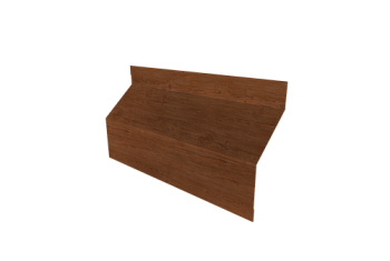 Ламель забора жалюзи Milan Slim стартовая/финишная для калиток и ворот Grand Line 0,45 Print Elite Rowan TwinColor
