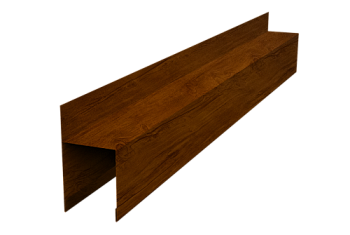 Планка опорная составная внешняя для забора жалюзи Palermo Grand Line 0,45 Print-double Premium Golden Wood Intense F (3м)
