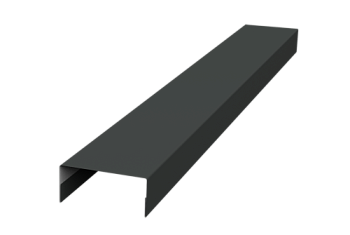 Крышка 45х20 для забора жалюзи Texas Grand Line 0,5 Satin Matt RAL 7016 антрацитово-серый (2м)