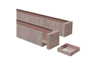 Заглушка 50х50 White Wood Al 0,4