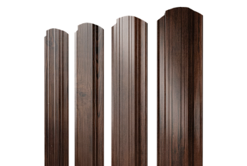 Штакетник Прямоугольный фигурный Grand Line 0,45 Print Elite Cherry Wood TwinColor