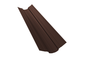 Планка ендовы верхней фигурной 70х70 Grand Line 0,5 Velur X RAL 8017 шоколад (3м)