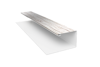 Планка П-образная Блок-Хаус new Grand Line 0,45 Print Elite Snow Wood TwinColor (2м)