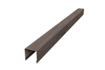 Планка вертикальная лицевая для забора жалюзи Palermo Grand Line 0,45 Print Elite White Wood TwinColor (3м)