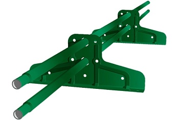 Снегозадержатель Стандарт Т4 d 25 RAL 6002 (1м)