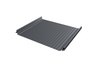 Кликфальц Pro Gofr Grand Line 0,5 Velur X с пленкой на замках RAL 7024 мокрый асфальт