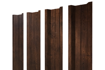 Штакетник П-образный B с прямым резом Grand Line 0,45 Print Premium Cherry Wood Dark FTC