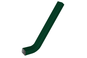 Труба гофрированная Vortex Lite Matt 76х102х1000мм с коленом RAL 6005 зеленый мох