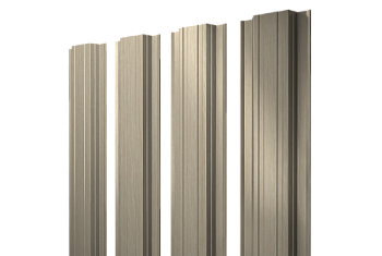 Штакетник Прямоугольный с прямым резом Grand Line 0,45 Print Elite Milky Wood TwinColor