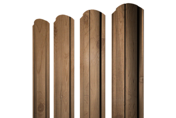 Штакетник Полукруглый Slim фигурный Grand Line 0,45 Print Premium Pine Wood Fresh