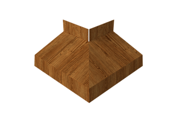Угол отлива внешний 50 Grand Line 0,45 Print Elite с пленкой Golden Wood TwinColor