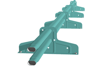 Снегозадержатель Стандарт Т4 d 40х20 RAL 6027 (3м)