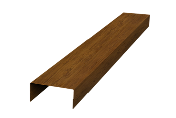 Крышка 45х20 для забора жалюзи Texas Grand Line 0,45 Print-double Elite Golden Wood (3м)