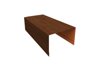 Крышка для забора из сайдинга Блок-хаус new Grand Line 0,45 Print Premium Rowan Wood Intense FTC (3м)