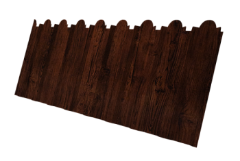 Профнастил С20B фигурный Grand Line 0,45 Print Elite Cherry Wood TwinColor