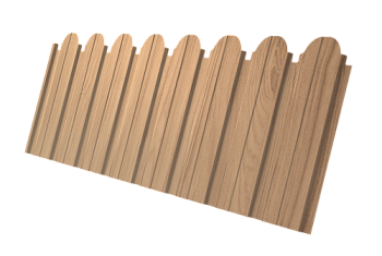 Профнастил C10B фигурный Grand Line 0,45 Print Elite Honey Wood TwinColor