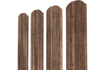 Штакетник Twin XL фигурный Grand Line 0,45 Print Premium Almond Wood Fresh