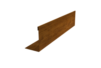 Нащельник 25х35 для забора жалюзи к ламели 125 Texas Grand Line 0,45 Print-double Elite Golden Wood (L2,0)