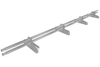Снегозадержатель трубчатый для фальца Premium 45х25 RAL 9006 (3м) оцинкованный