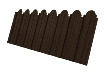 Профнастил C10A фигурный Grand Line 0,45 Print Elite Coffee Wood TwinColor