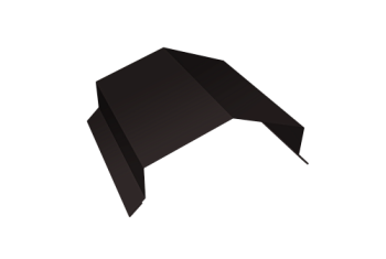 Парапетная крышка угольная 150мм Grand Line 0,45 Drap-double TX RAL 9005 черный (2,5м)