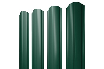 Штакетник Полукруглый Slim фигурный Grand Line 0,5 Satin RAL 6005 зеленый мох