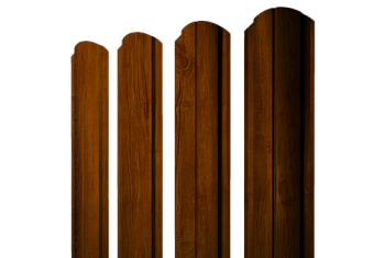 Штакетник Полукруглый Slim фигурный Grand Line 0,45 Print Premium Golden Wood Intense FTC