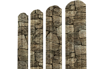 Штакетник Twin XL фигурный Grand Line 0,45 Print Elite King Stone TwinColor