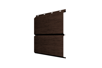 Софит металлический ЭкоБрус 0,345 Grand Line без перфорации 0,45 Print Premium Antique Wood TwinColor