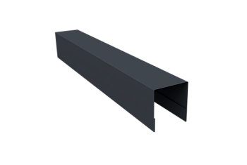 Планка боковая для забора из сайдинга Блок-хаус new Grand Line 0,45 PE-Double RAL 7024 мокрый асфальт (2,06м)