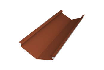 Планка ендовы нижней для композитной черепицы 140х140 Grand Line 0,45 PE с пленкой RAL 8004 терракота (3м)