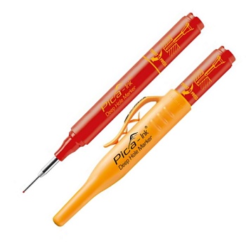 Маркер строительный для глубоких отверстий PICA Ink 150/40 красный
