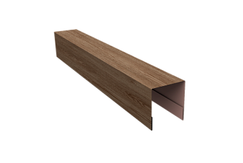 Планка боковая для забора из сайдинга Блок-хаус new Grand Line 0,45 Print Elite White Wood TwinColor (3м)